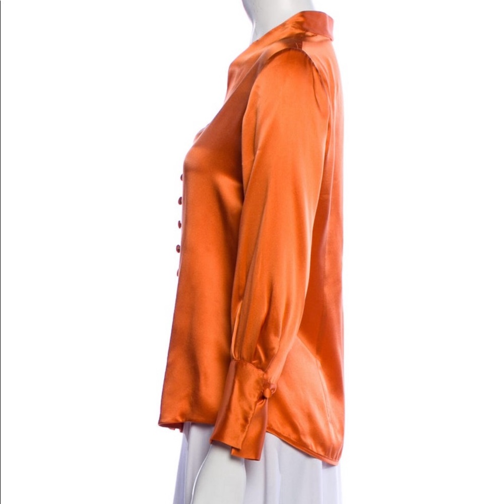 Sylvia Heisel orange button up - small - Picture 2 of 3